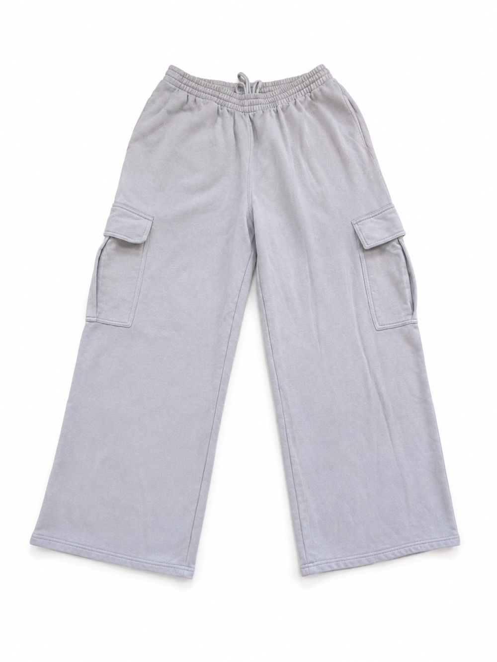 SKIMS Wide-Leg Cargo Sweatpants - Light Blue
